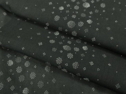 平和屋本店＊極上 夏物 本場大島紬 夏大島 丸文 黒地 逸品 DZAA9904kh5