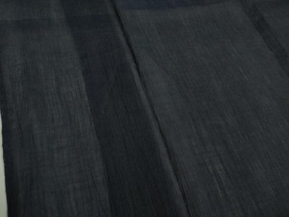 平和屋着物＊極上 夏物 男性 本場小千谷ちぢみ 麻 色無地 濃藍色 逸品 DZAA9907kh5