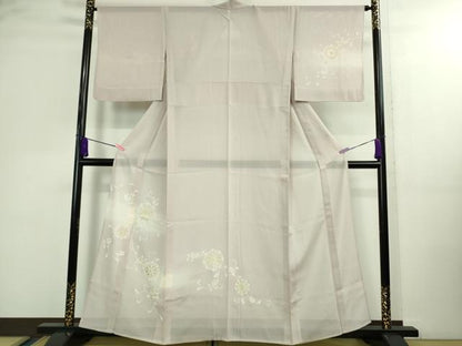 平和屋本店＊極上 夏物 訪問着 絽 五泉 花唐草文 暈し染め 反端付き 逸品 DZAA9910kh5