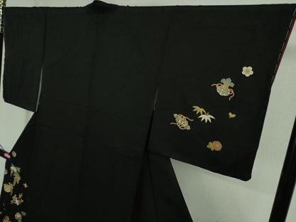 平和屋着物■極上　訪問着　宝尽くし　黒地　逸品　DZAA9921kh5