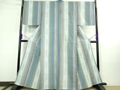 平和屋着物▽極上 紬 単衣 間道 逸品 DZAA9935kh5