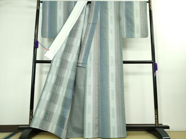 平和屋着物▽極上 紬 単衣 間道 逸品 DZAA9935kh5