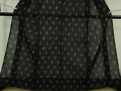 平和屋着物＊極上 夏物 紗紬 絣柄 黒地 逸品 未使用 DZAA9944kh5