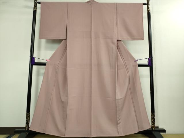 平和屋着物■極上　洗える最高級着物　＜英＞はなぶさ謹製　色無地　単衣　梅鼠色　逸品　DZAA9952kh5