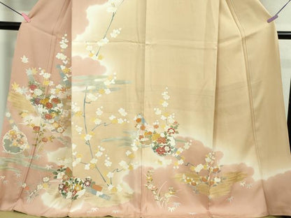 平和屋本店■極上　創業460年・千總　訪問着　駒刺繍　雪輪吉祥花文　暈し染め　金彩　逸品　DZAA9961kh5