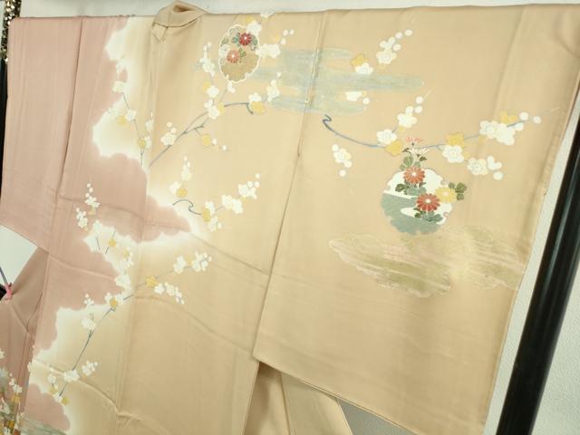 平和屋本店■極上　創業460年・千總　訪問着　駒刺繍　雪輪吉祥花文　暈し染め　金彩　逸品　DZAA9961kh5