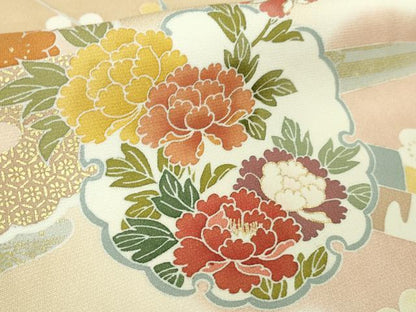 平和屋本店■極上　創業460年・千總　訪問着　駒刺繍　雪輪吉祥花文　暈し染め　金彩　逸品　DZAA9961kh5