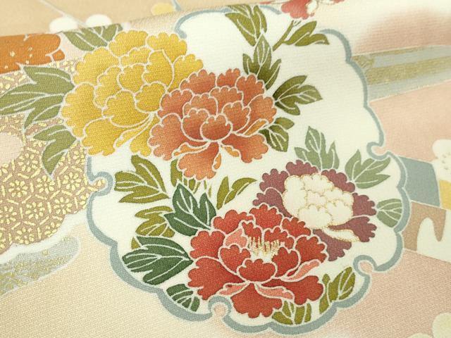 平和屋本店■極上　創業460年・千總　訪問着　駒刺繍　雪輪吉祥花文　暈し染め　金彩　逸品　DZAA9961kh5