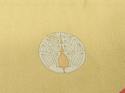 平和屋着物■極上　アンティーク　大正ロマン　七五三　女の子　7歳　祝着　刺繍　花薬玉　逸品　DZAA9980kh5
