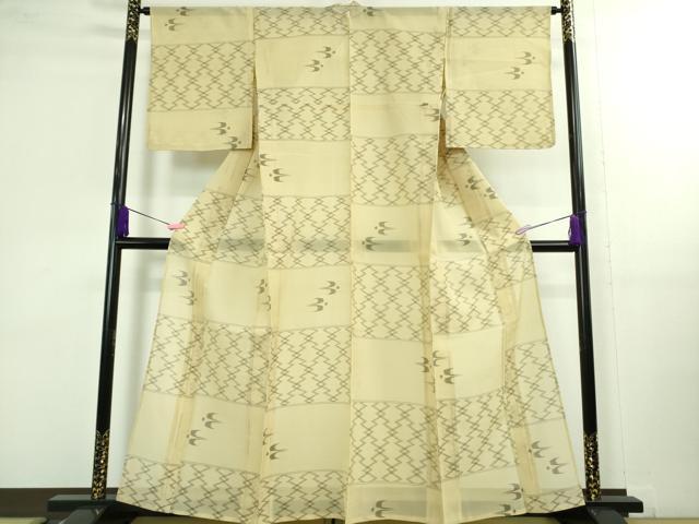 平和屋着物＊極上 夏物 本場琉球絣 夏琉球 蒸栗色地 逸品 DZAA9987kh5