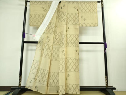 平和屋着物＊極上 夏物 本場琉球絣 夏琉球 蒸栗色地 逸品 DZAA9987kh5