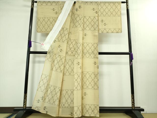 平和屋着物＊極上 夏物 本場琉球絣 夏琉球 蒸栗色地 逸品 DZAA9987kh5