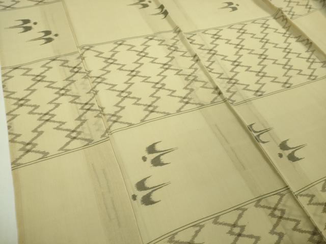 平和屋着物＊極上 夏物 本場琉球絣 夏琉球 蒸栗色地 逸品 DZAA9987kh5