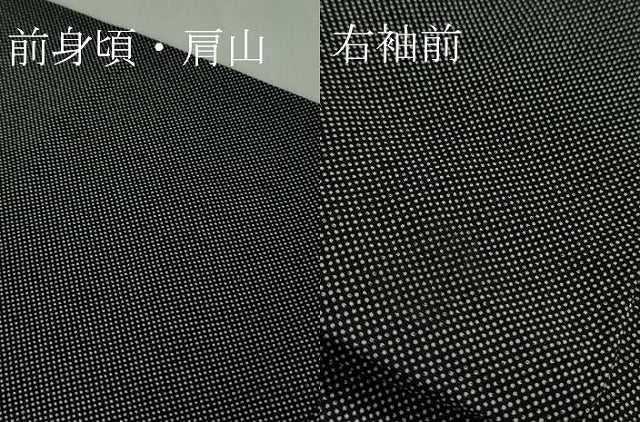 平和屋着物＊極上 夏物 小紋師 黒岩秀硯 江戸小紋 絽 行儀 黒×白 逸品 DZAA9989kh5