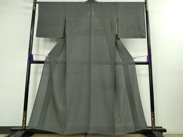 平和屋着物＊極上 夏物 小紋師 黒岩秀硯 江戸小紋 絽 行儀 黒×白 逸品 DZAA9989kh5
