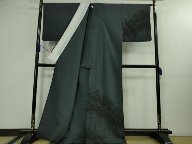 平和屋着物▽極上 本塩沢 訪問着 単衣 塩沢物語 草花文 白新染織謹製 証紙付き 逸品 DZAA9996kh5