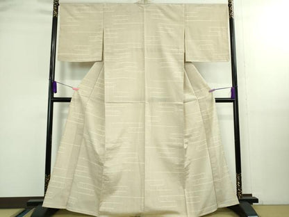 平和屋着物▽極上 本塩沢 単衣 110亀甲 流水文 逸品 DZAA9997kh5