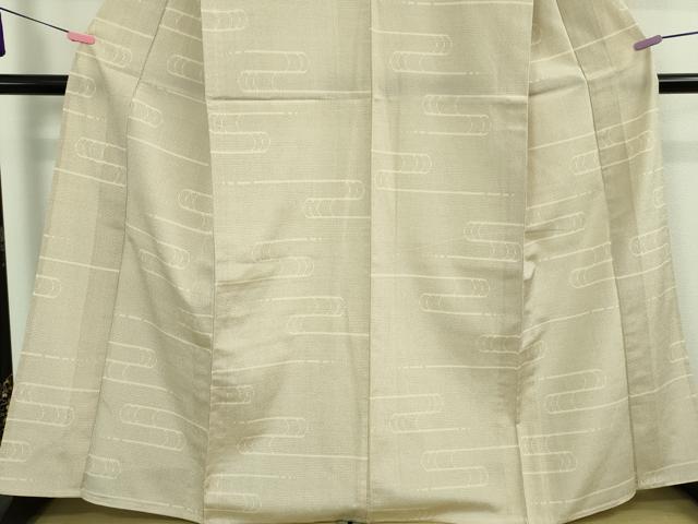 平和屋着物▽極上 本塩沢 単衣 110亀甲 流水文 逸品 DZAA9997kh5