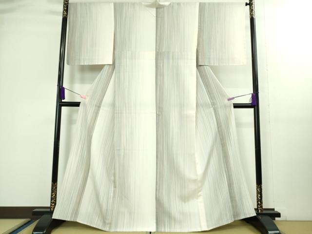 平和屋着物■極上　本塩沢　やまだ織　200色　単衣　さが美扱い　逸品　未使用　DZAA9998kh5