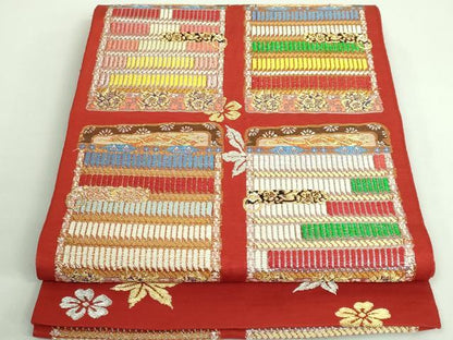 平和屋着物●極上 太鼓柄 本袋帯 龍村平蔵柄 威毛錦 金銀糸 逸品 DZAB0034kh5
