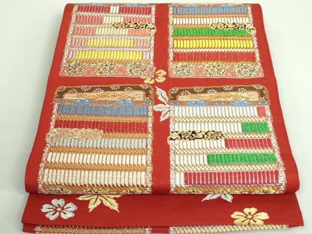 平和屋着物●極上 太鼓柄 本袋帯 龍村平蔵柄 威毛錦 金銀糸 逸品 DZAB0034kh5