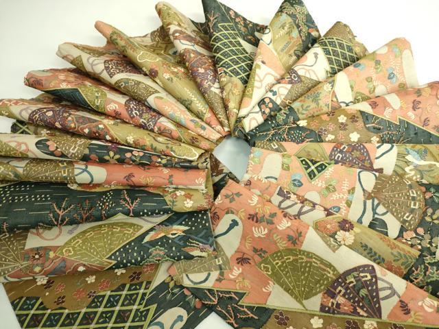 平和屋本店●最高級　明綴れ　全通柄袋帯　飛鶴吉祥花文　金糸　逸品　DZAB0071kh5