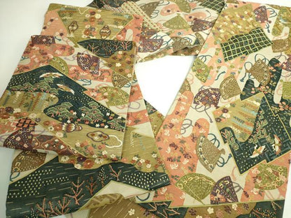 平和屋本店●最高級　明綴れ　全通柄袋帯　飛鶴吉祥花文　金糸　逸品　DZAB0071kh5
