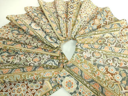 平和屋本店■最高級　中国三大刺繍　相良刺繍　総刺繍　袋帯　100万粒　総詰め　切嵌花唐草　金糸　逸品　DZAB0072kh5