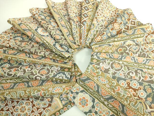 平和屋本店■最高級　中国三大刺繍　相良刺繍　総刺繍　袋帯　100万粒　総詰め　切嵌花唐草　金糸　逸品　DZAB0072kh5