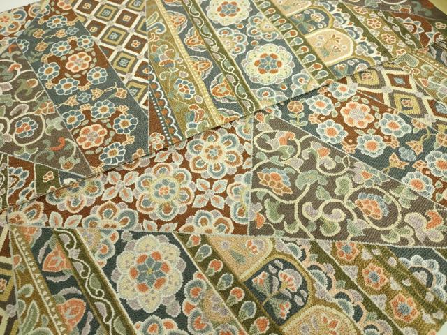 平和屋本店■最高級　中国三大刺繍　相良刺繍　総刺繍　袋帯　100万粒　総詰め　切嵌花唐草　金糸　逸品　DZAB0072kh5