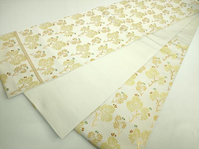 平和屋本店■極上　龍村美術織物　六通柄　本袋帯　祥寿若松文　金糸　紙タグ付き　逸品　DZAB0085kh5