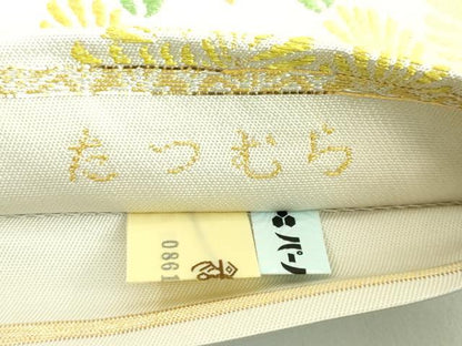 平和屋本店■極上　龍村美術織物　六通柄　本袋帯　祥寿若松文　金糸　紙タグ付き　逸品　DZAB0085kh5