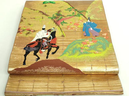 平和屋着物●極上 龍村美術織物 たつむら 太鼓柄 本袋帯 蔦絵錦 金糸 逸品 DZAB0095kh5