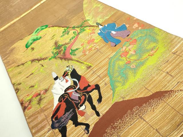 平和屋着物●極上 龍村美術織物 たつむら 太鼓柄 本袋帯 蔦絵錦 金糸 逸品 DZAB0095kh5
