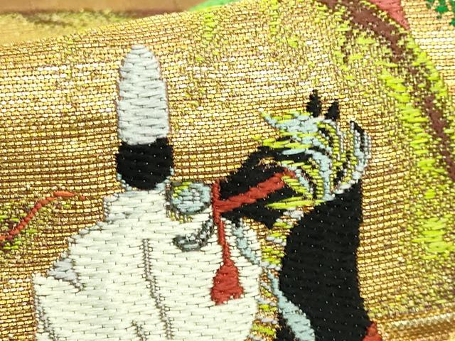 平和屋着物●極上 龍村美術織物 たつむら 太鼓柄 本袋帯 蔦絵錦 金糸 逸品 DZAB0095kh5
