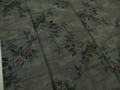 平和屋着物●極上 本場大島紬 9マルキ 枝花文 やまと誂製 逸品 DZAB0115kh5