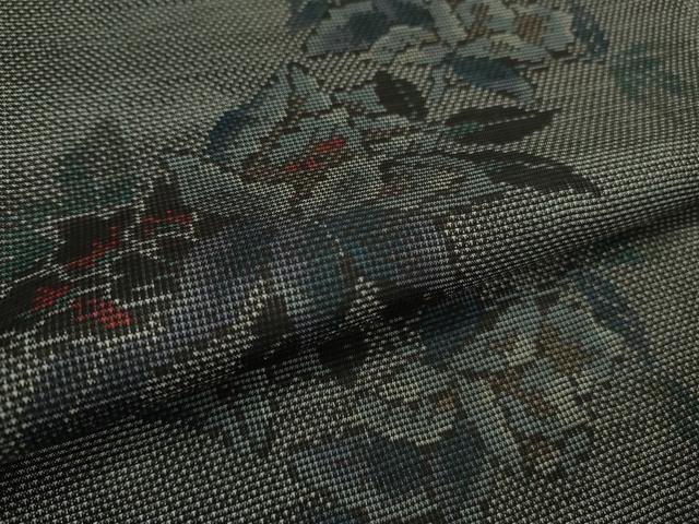 平和屋着物●極上 本場大島紬 9マルキ 枝花文 やまと誂製 逸品 DZAB0115kh5