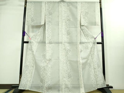 平和屋着物■極上　夏物　本場大島紬　夏大島　草花間道　逸品　DZAB0126kh5