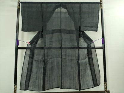平和屋本店＊極上 夏物 男性 重要無形文化財 本場宮古上布 苧麻 濃藍色 逸品 DZAB0132kh5