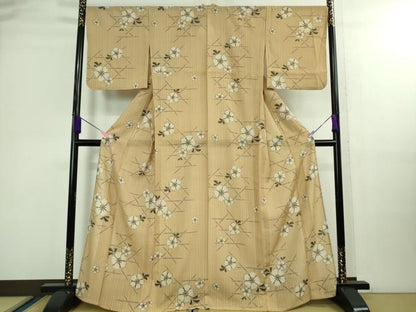 平和屋着物＊極上 夏物 こむさでもーど・COMME CA DU MODE 小紋 舞花文 洗える着物 逸品 DZAB0134kh5