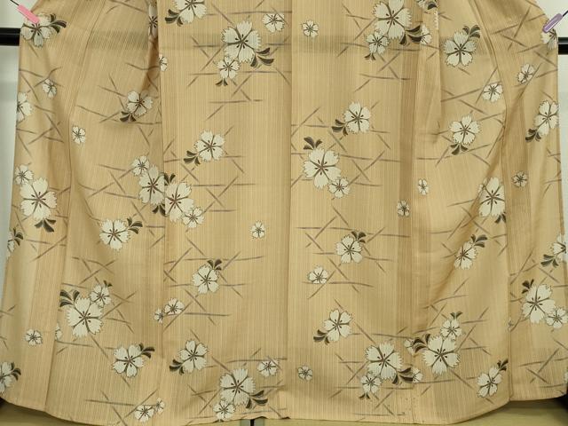 平和屋着物＊極上 夏物 こむさでもーど・COMME CA DU MODE 小紋 舞花文 洗える着物 逸品 DZAB0134kh5