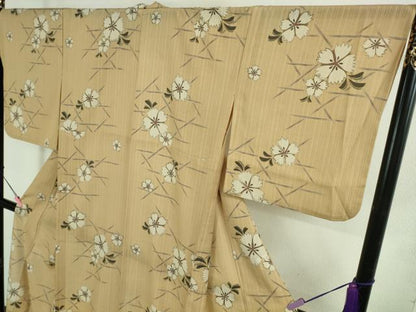 平和屋着物＊極上 夏物 こむさでもーど・COMME CA DU MODE 小紋 舞花文 洗える着物 逸品 DZAB0134kh5