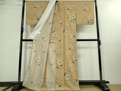 平和屋着物＊極上 夏物 こむさでもーど・COMME CA DU MODE 小紋 舞花文 洗える着物 逸品 DZAB0134kh5