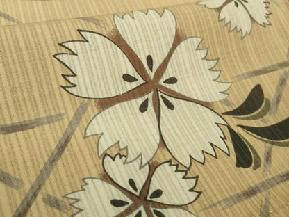 平和屋着物＊極上 夏物 こむさでもーど・COMME CA DU MODE 小紋 舞花文 洗える着物 逸品 DZAB0134kh5