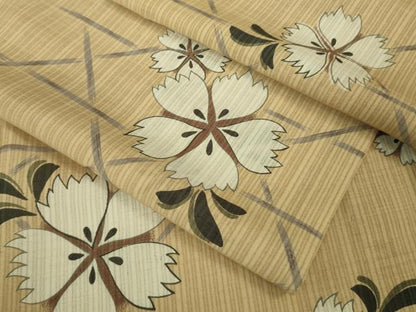 平和屋着物＊極上 夏物 こむさでもーど・COMME CA DU MODE 小紋 舞花文 洗える着物 逸品 DZAB0134kh5
