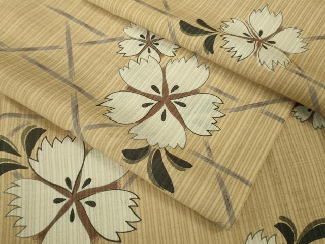 平和屋着物＊極上 夏物 こむさでもーど・COMME CA DU MODE 小紋 舞花文 洗える着物 逸品 DZAB0134kh5