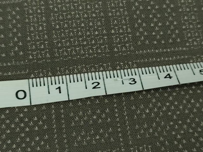平和屋本店■極上　綿薩摩　東郷織物謹製　手織　160亀甲　格子　煤色地　逸品　未使用　DZAB0136kh5