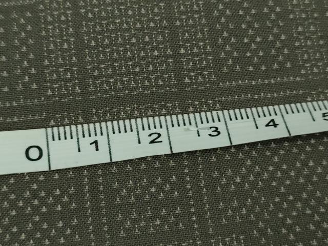 平和屋本店■極上　綿薩摩　東郷織物謹製　手織　160亀甲　格子　煤色地　逸品　未使用　DZAB0136kh5