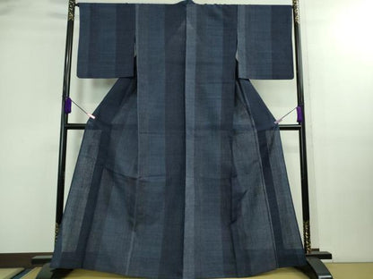 平和屋着物＊極上 夏物 結城紬 夏結城 80亀甲 間道 大丸扱い 逸品 DZAB0137kh5