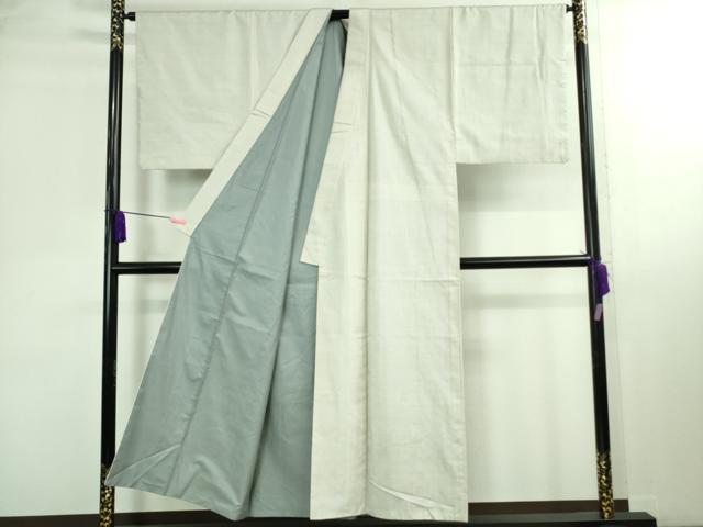 平和屋本店■極上　男性　本場大島紬　白大島　長羽織　羽裏・龍　逸品　DZAB0142kh5